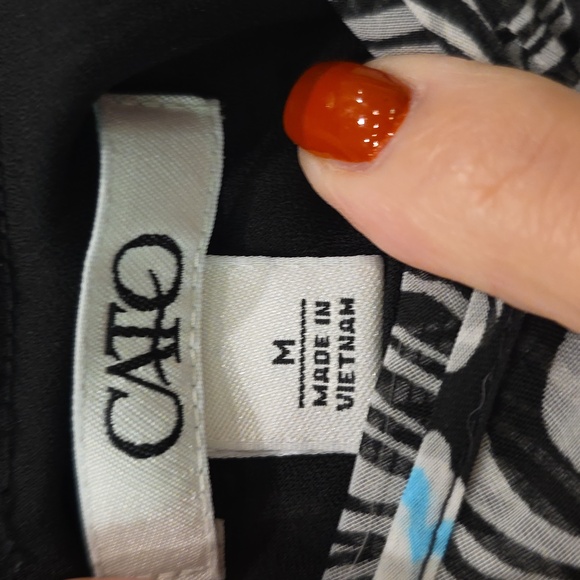 Cato Black and Blue Patterned Skirt M - Picture 2 of 3